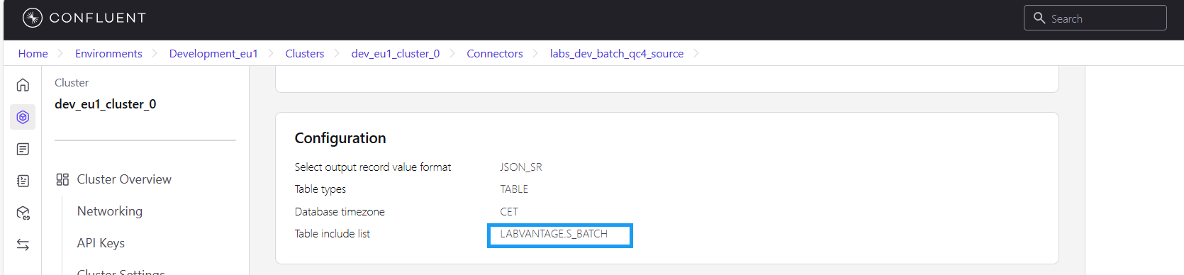Oracle Database Source Connector Configuration UI