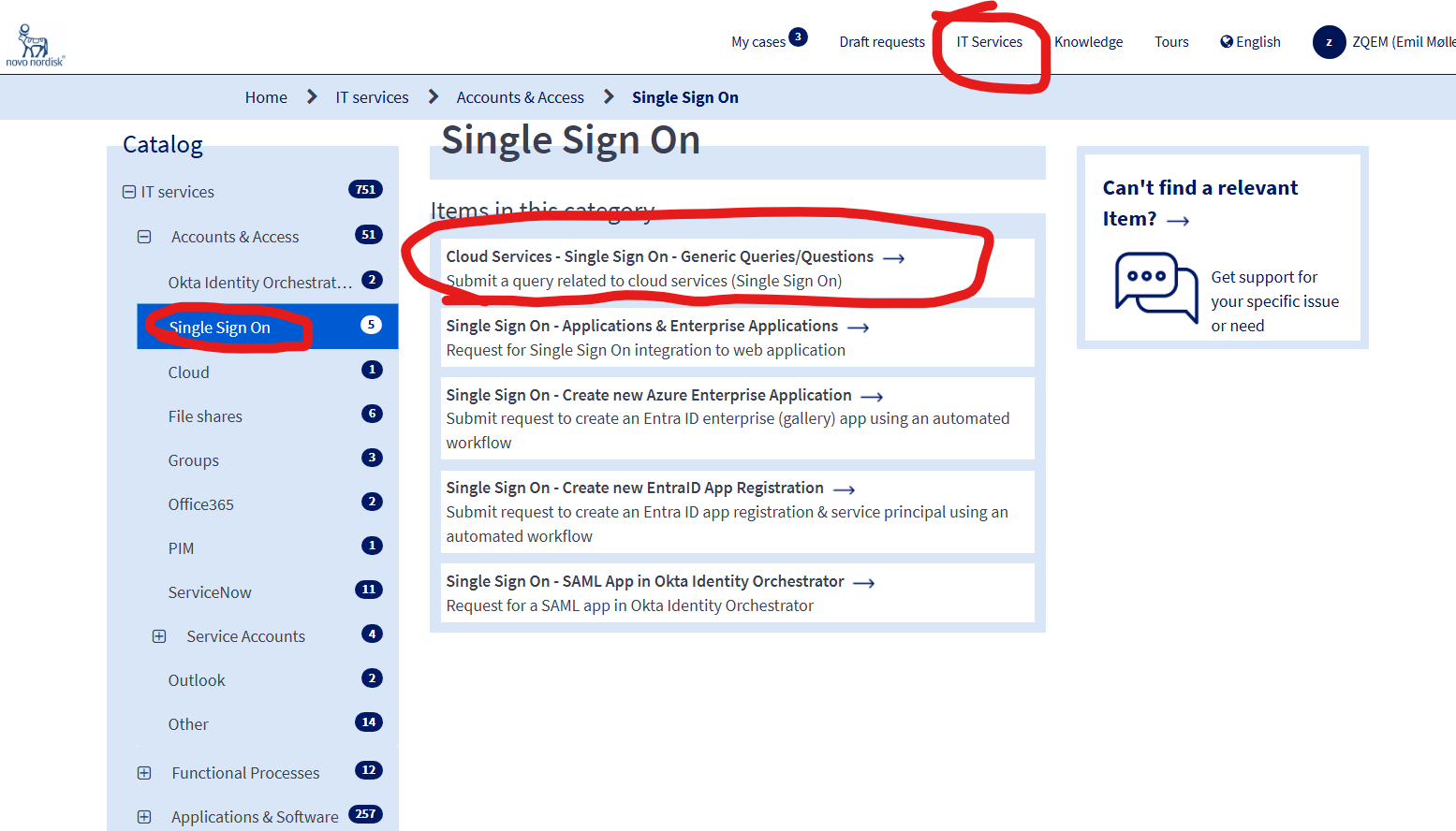 Locate ServiceNow SSO Generic Queries